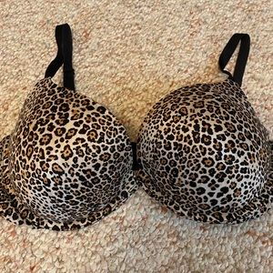 Victoria’s Secret animal print plunge push-up bra